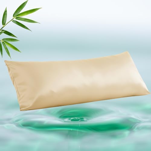 Body Cooling Pillow Case, Viscose Derived from Bamboo Long Pillow Protectors by ShunjieHome