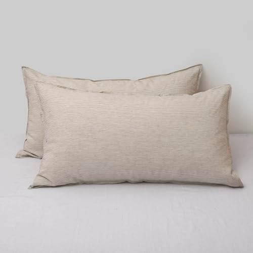 CHUFFED Linen Pillow Cases 2 Pack 100% Linen Pillowcases, Breathable and by Chuffed