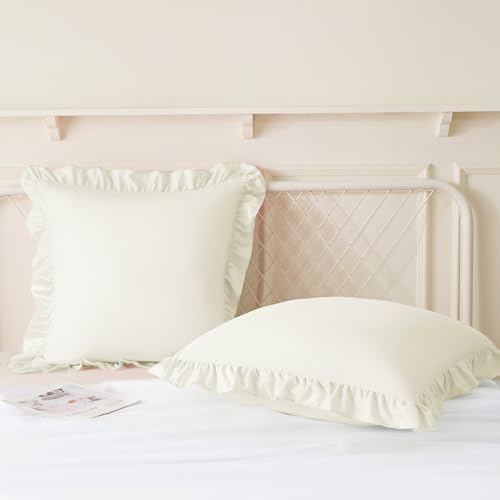 KKJIAF 2 Pack Ruffle Pillow Cases 22x22 Inches - Image 4
