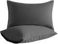 King Pillow Cases, 2 Pack, 20x40 in, Microfiber, Dark Grey by Aerlomi