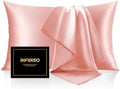 INFIIXSO Silk Pillow Cases Queen Size Set of 2, Hidden Zipper, Blush Pink by INFIIXSO