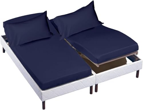 Cottingon 5 PC Split King Sheets Fits 16" Deep, Egyptian Cotton by COTTINGON
