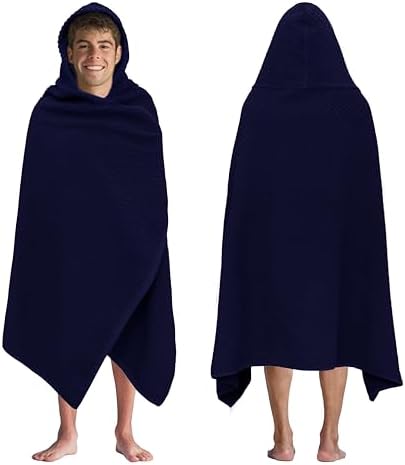 COTTON CRAFT Hooded Bath Towel for Adults – 100% Cotton Waffle Weave Towel by COTTONCRAFT