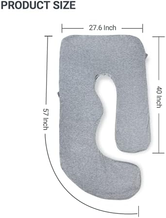 Momcozy Soft Knit Pregnancy Pillow Cover, U Shaped Maternity Pillowcase - Image 3