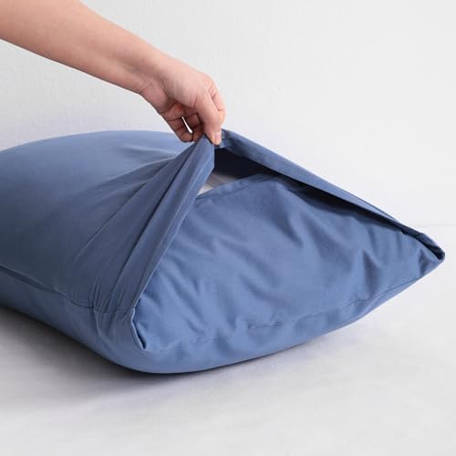 NTBAY Cotton Body Pillowcases, Denim Blue - Image 3
