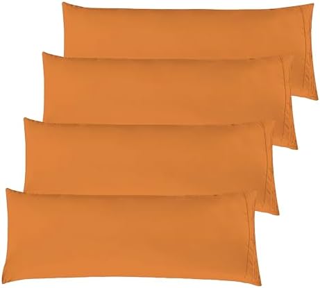 Elegant Comfort 4-PACK Solid Pillowcases 1500 Premium Hotel Quality Microfiber by ELEGANTCOMFORT