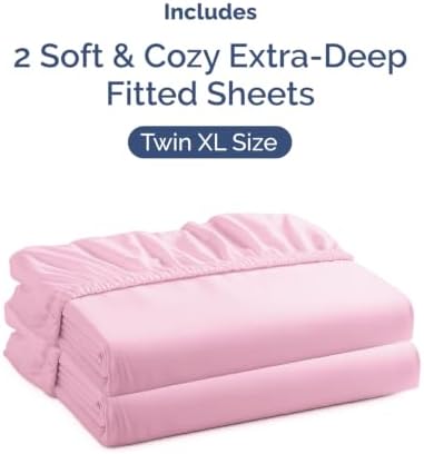 CGK Linens 2 Pack Extra Deep Twin XL Fitted Sheets - Image 4