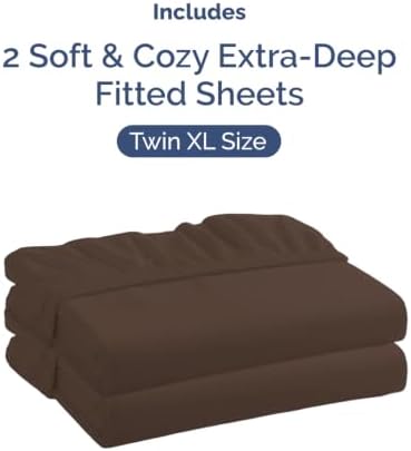 CGK Linens 2 Pack Extra Deep Twin XL Fitted Sheets - Image 4