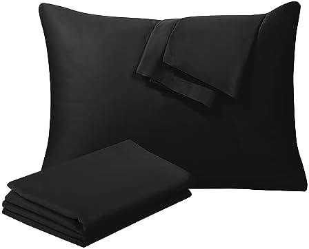 100% Egyptian Cotton King Size Pillow Protectors by ShunjieHome