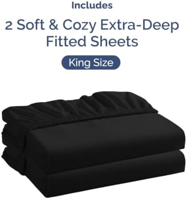 CGK Linens 2 Pack Extra Deep King Fitted Sheets - Image 4