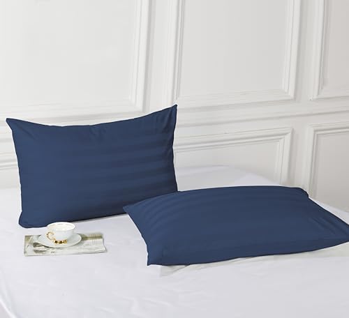 100% Egyptian Cotton Pillow Protectors Set of 2, 600 Thread Count King Size Bed - Image 6