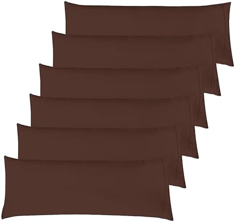Elegant Comfort 6-PACK Solid Pillowcases 1500 Premium Hotel Quality Microfiber by ELEGANTCOMFORT