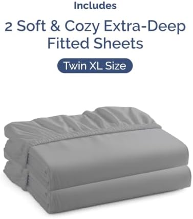 CGK Linens 2 Pack Extra Deep Twin XL Fitted Sheets - Image 4