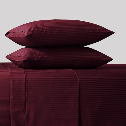 Feather & Stitch 100% Cotton Sateen 500 TC Split King Size Bed Sheet Set - Image 4
