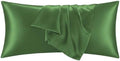 1 Pack Satin Pillowcase Sage Green Body Size 20x54 Inch by QJFabricCO