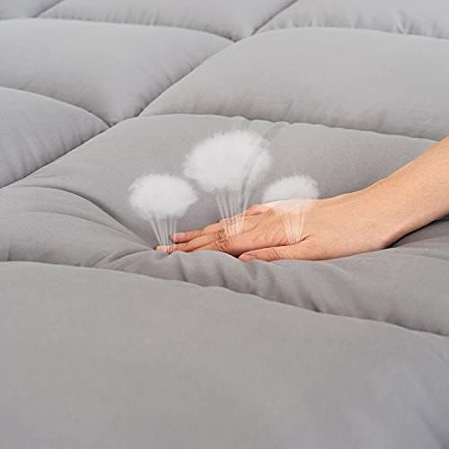 Marine Moon Mattress Topper King Cooling Pillow Top Thick Plush Pad Cover - Image 5