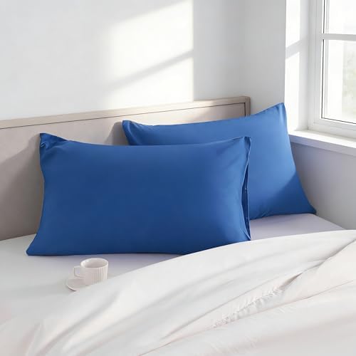 Queen Pillow Cases, 2 Pack, 20x30 in, Microfiber, Royal Blue - Image 2