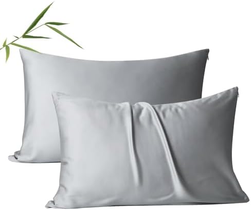 4 Pack Cooling Pillow Cases, Viscose Derived from Bamboo Pillow Protectors King by ShunjieHome
