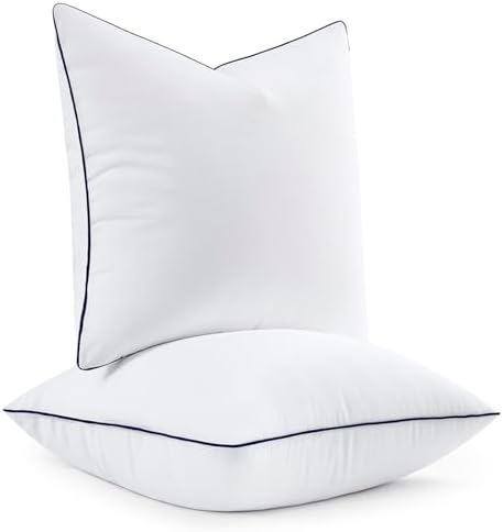 MIULEE 22x22 Pillow Inserts, Fluffy Down Alternative Filling Pack of 2 by MIULEE
