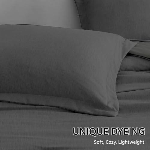 Monbix Full Size Comforter Set 7 Pieces Dark Grey Bed in a Bag - Image 6