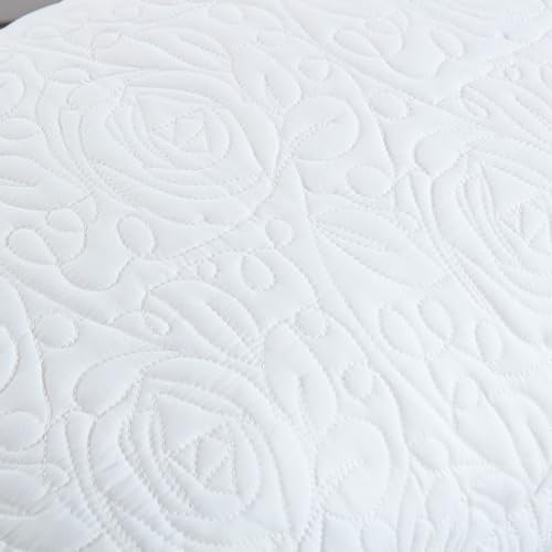 MarCielo 2 Pieces Microfiber Quilted Pillow Shams Soft Pillow Covers - Image 3