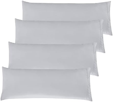 Elegant Comfort 4-PACK Solid Pillowcases 1500 Premium Hotel Quality Microfiber by ELEGANTCOMFORT