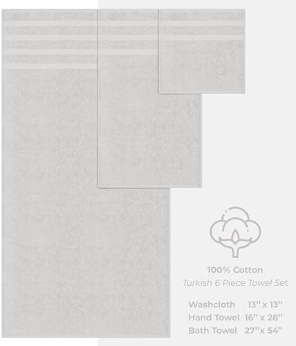 American Soft Linen 100% Cotton Luxury Turkish Towels, 6 Piece Towel Set - Image 4
