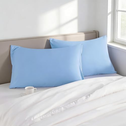 Body Pillow Cases, 2 Pack, 20x54 in, Microfiber, Sky Blue - Image 2