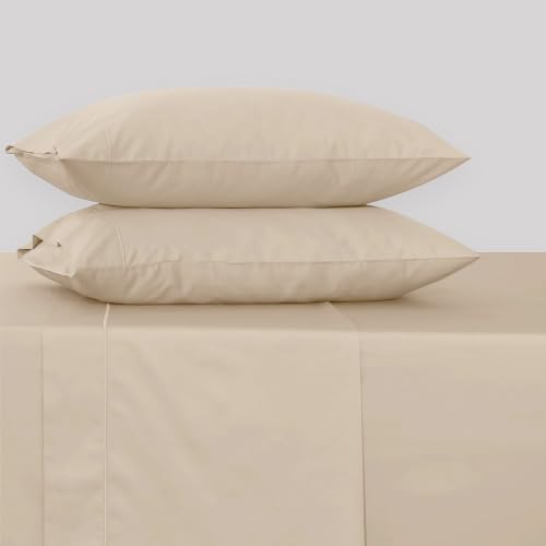 Feather & Stitch 100% Cotton Sateen 500 TC Queen Size Bed Sheet Set - Image 4