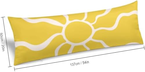 Yellow Sunshine Body Pillow Cover Abstract Pillowcase - Image 2