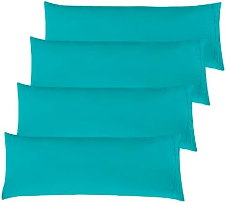 Elegant Comfort 4-PACK Solid Pillowcases 1500 Premium Hotel Quality Microfiber by ELEGANTCOMFORT