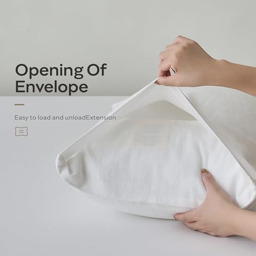 JELLYMONI 100% Washed Cotton Pillowcases, Envelope Closure 1-Pack - Image 4
