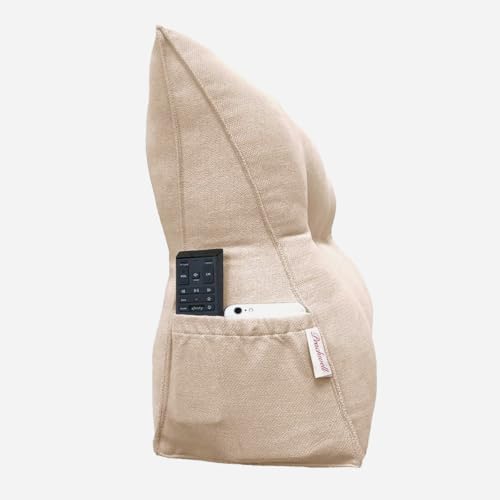 Peachwell Handmade Headboard Pillow- Triangular Wedge Support Large Bolster - Image 3
