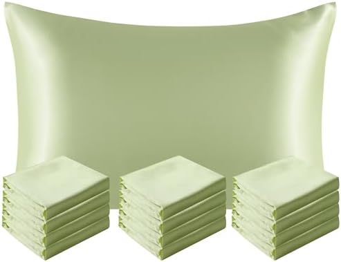 NTBAY 12 Pack Satin Standard Pillowcases by NTBAY