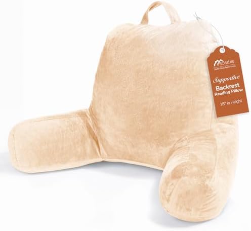 Sasttie Reading Pillow for Bed, Back Pillow for Sitting Up by SASTTIE