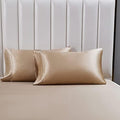 Satin Pillowcases Set of 2, Standard Size Cooling Pillow Cases by LCBD