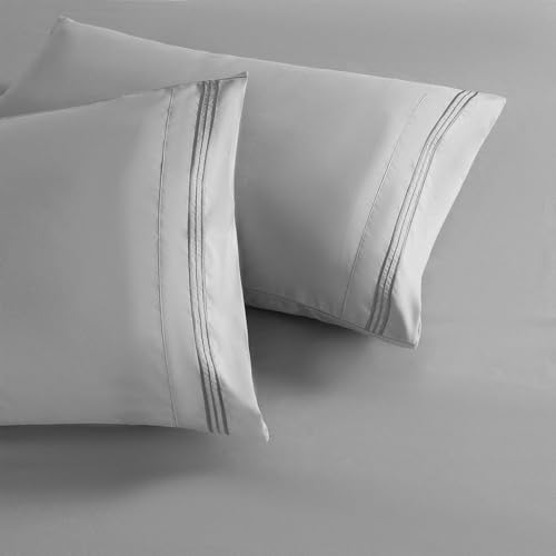 Dark Grey Queen Size Pillow Cases Set of 2 - Image 3