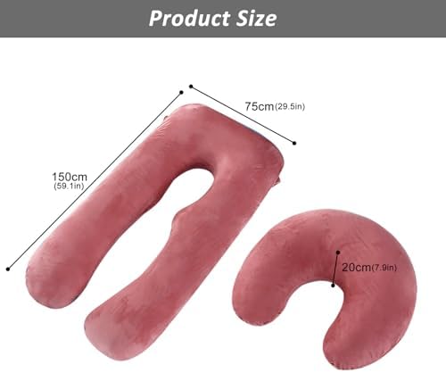 Pregnancy Pillows for Sleeping, 59 Inch U-Shaped Full Body Pillow, Maternity - Image 2