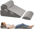 4Pcs Wedge Pillow Set for After Surgery, Acid Reflux Relief, Adjustable Bed by WGAKCED