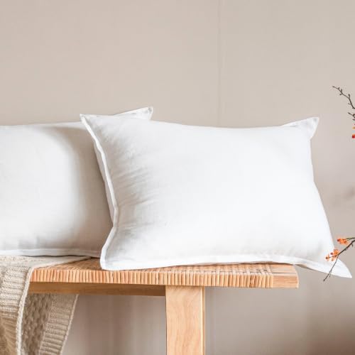 CHUFFED Linen Pillowcases 2 Pack 100% Linen Standard Pillow Cases, Breathable - Image 3