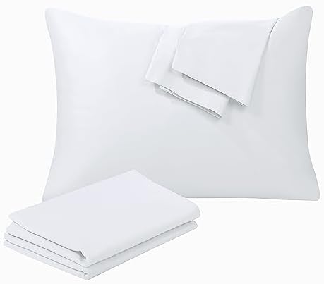 100% Egyptian Cotton King Size Pillow Protectors by ShunjieHome