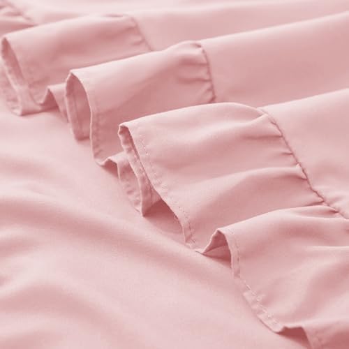 KKJIAF 2 Pack Ruffle Pillow Cases 26x26 Inches, Light Pink - Image 7