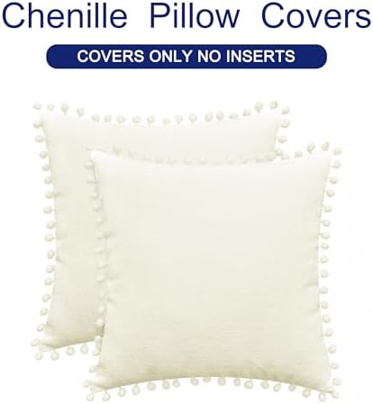 CaliTime Decorative Couch Throw Pillow Covers 20 X 20 Inches Cream - Image 6