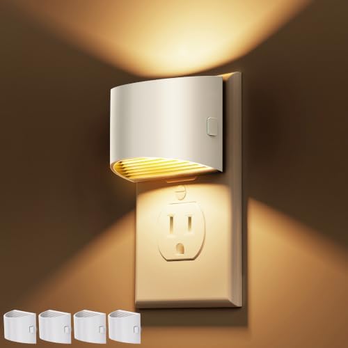 L LOHAS LED Night Lights Plug into Wall, Dimmable Night Light 4 Pack by LLOHASLED