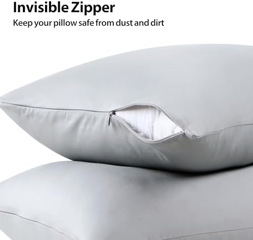 100% Cotton Zippered Pillow Protectors King Size - Image 4