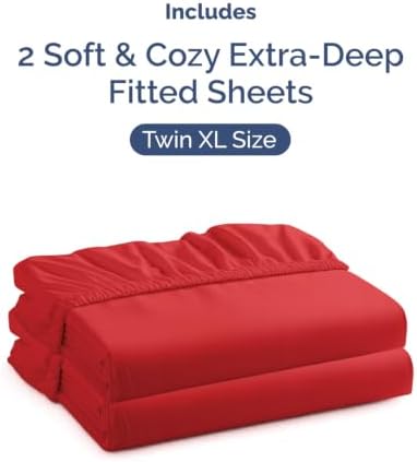 CGK Linens 2 Pack Extra Deep Twin XL Fitted Sheets - Image 4