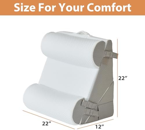 BIEEZZK 4PCS Wedge Pillow Set for After Surgery, Back Pillow for Bed Sitting up - Image 5