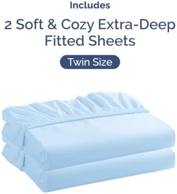 CGK Linens 2 Pack Extra Deep Twin Fitted Sheets - Image 4