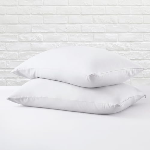 100% Cotton 4 Pcs Pillow Cases Queen Size, 400 Thread Count Sateen Weave White - Image 2