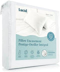 Lucid® Zippered Pillow Encasement – Waterproof Pillow Protector – Standard by Lucid